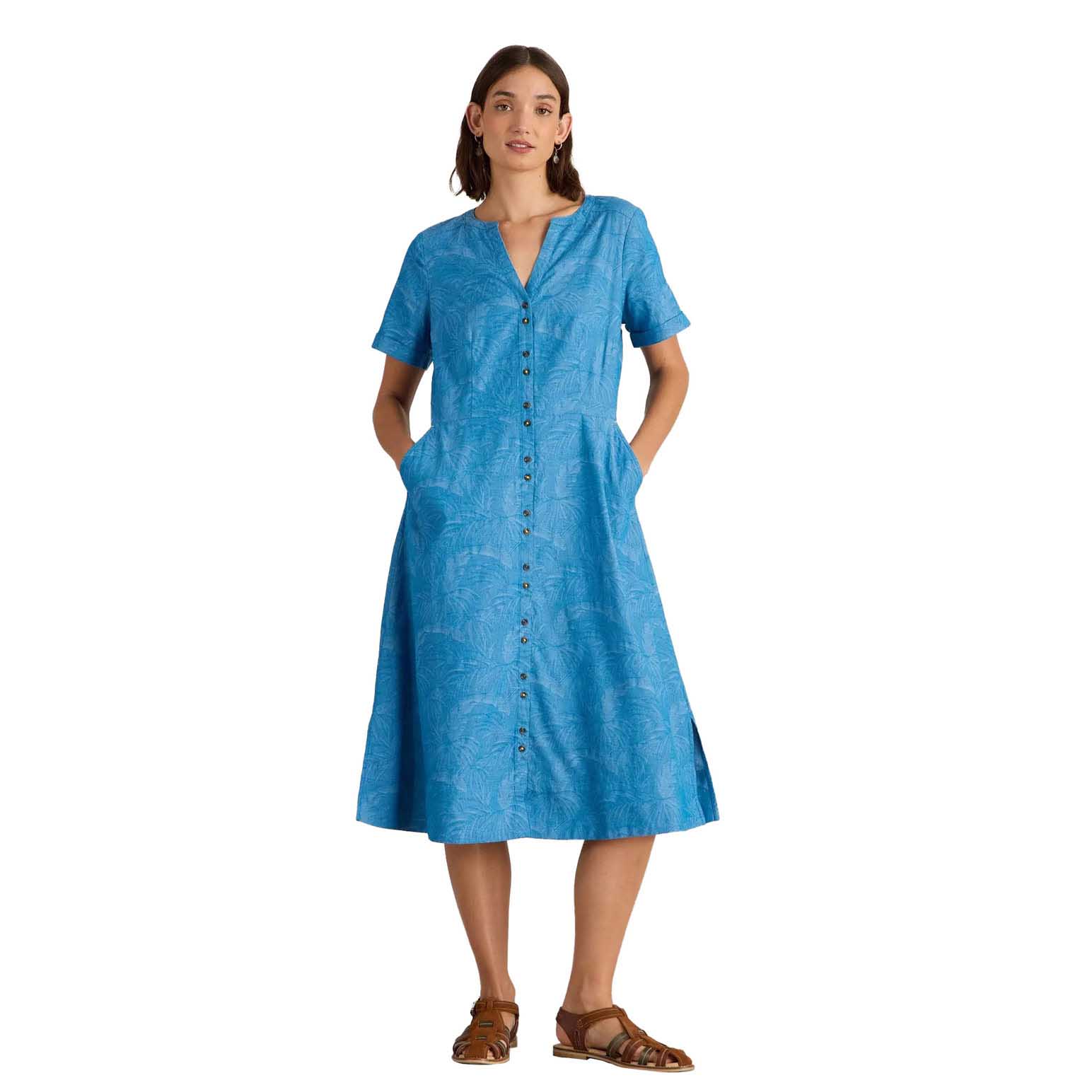White Stuff Iris Cotton Jacquard Dress